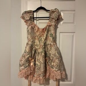 Sugar Thrillz Peach Lace Dress